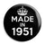 Made in 1951 - Keep Calm Birthday Year of Birth Pin Button Badge