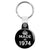 Made in 1974 - Keep Calm Birthday Year of Birth Key Ring