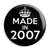 Made in 2007 - Keep Calm Birthday Year of Birth Pin Button Badge