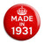 Made in 1931 - Keep Calm Birthday Year of Birth Pin Button Badge