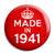 Made in 1941 - Keep Calm Birthday Year of Birth Pin Button Badge