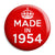 Made in 1954 - Keep Calm Birthday Year of Birth Pin Button Badge