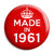 Made in 1961 - Keep Calm Birthday Year of Birth Pin Button Badge