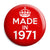 Made in 1971 - Keep Calm Birthday Year of Birth Pin Button Badge