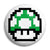 Super Mario - 8-Bit 1UP Green Mushroom Pin Button Badge