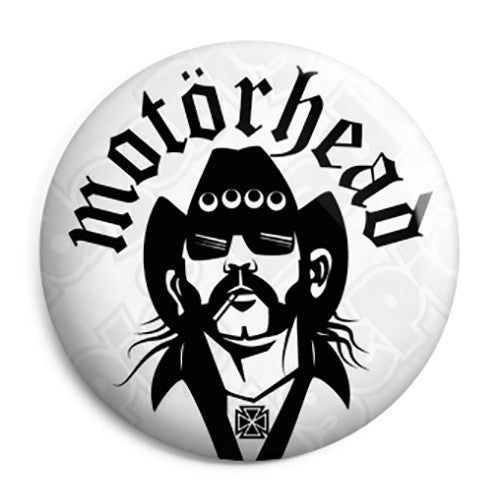 Motorhead - Lemmy Face Vector Drawing Button Badge