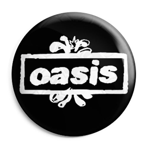 Oasis Splash Logo - Liam and Noel Gallagher Britpop Button Badge