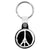 Pray for Paris Peace Sign - Eiffel Tower Logo Key Ring
