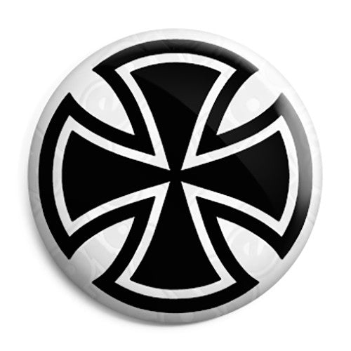 Round Iron Cross - Biker Button Badge, Fridge Magnet, Key Ring ...