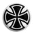 Round Iron Cross - Biker Button Badge