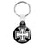 Square Iron Cross - Biker Key Ring