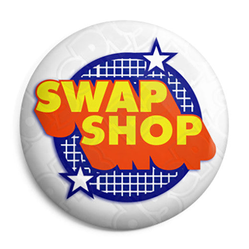 Swap Shop Logo - Kids Retro TV BBC Program - Button Badge