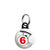 The Prisoner - Number 6 Bicycle Logo Retro TV Mini Keyring