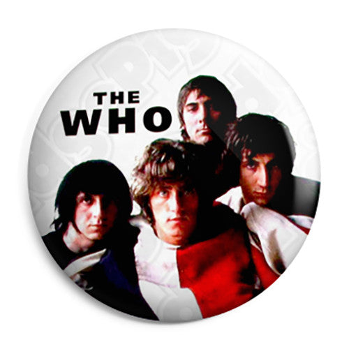 The Who - Group Union Jack Flag Photo - Mod Button Badge