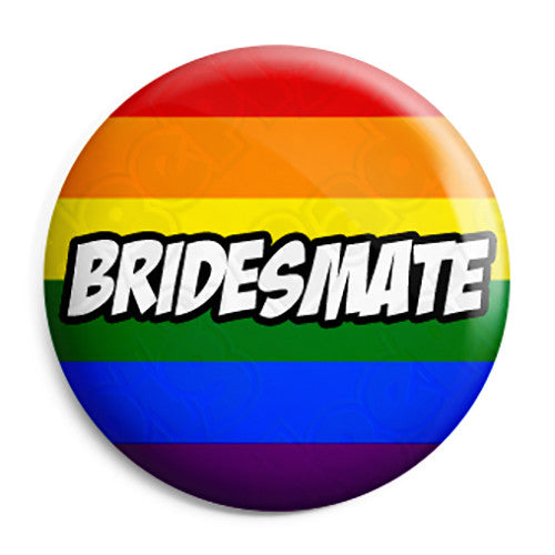 Bridesmate - LGBT Gay Wedding Pin Button Badge