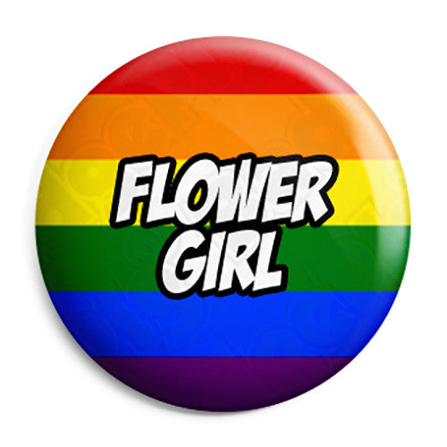 Flower Girl - LGBT Gay Wedding Pin Button Badge