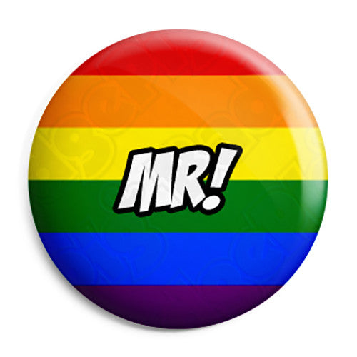 Mr - LGBT Gay Wedding Pin Button Badge