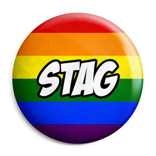 Stag - LGBT Gay Wedding Pin Button Badge