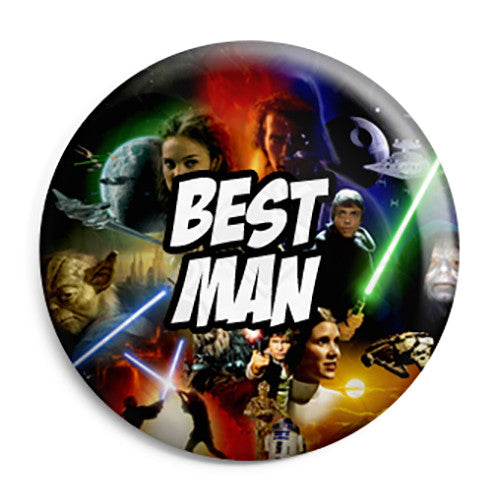Best Man - Star Wars Film Movie Theme Wedding Pin Button Badge