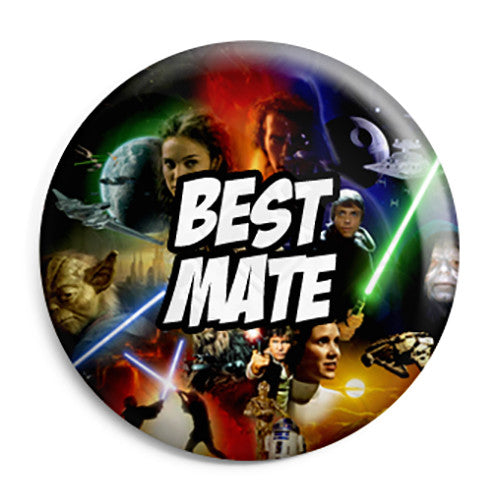 Best Mate - Star Wars Film Movie Theme Wedding Pin Button Badge