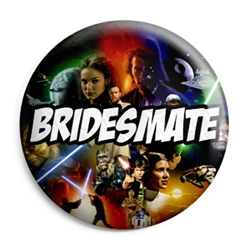 Bridesmate - Star Wars Film Movie Theme Wedding Pin Button Badge