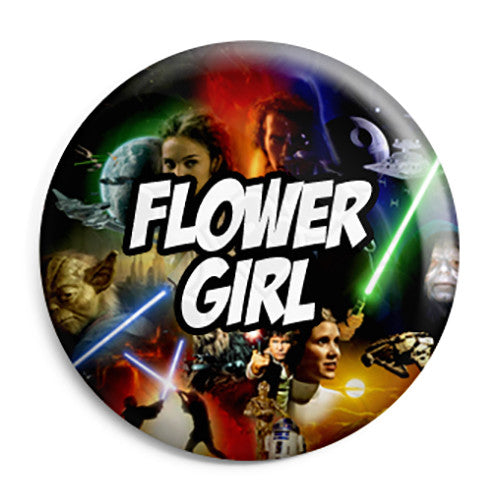 Flower Girl - Star Wars Film Movie Theme Wedding Pin Button Badge