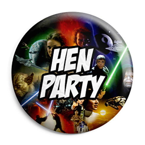 Hen Party - Star Wars Film Movie Theme Wedding Pin Button Badge