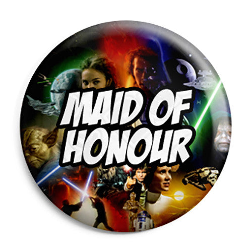 Maid of Honour - Star Wars Film Movie Theme Wedding Pin Button Badge