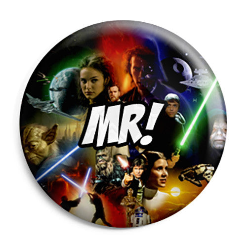 Mr - Star Wars Film Movie Theme Wedding Pin Button Badge
