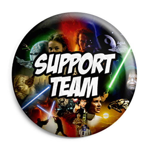 Support Team - Star Wars Film Movie Theme Wedding Pin Button Badge