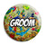 Groom - Tattoo Theme Wedding Pin Button Badge