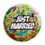 Just Married - Tattoo Theme Wedding Pin Button Badge