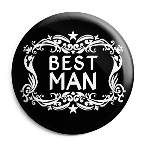 Best Man - Classic Marriage Button Badge