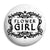 Flower Girl - Classic Marriage Button Badge