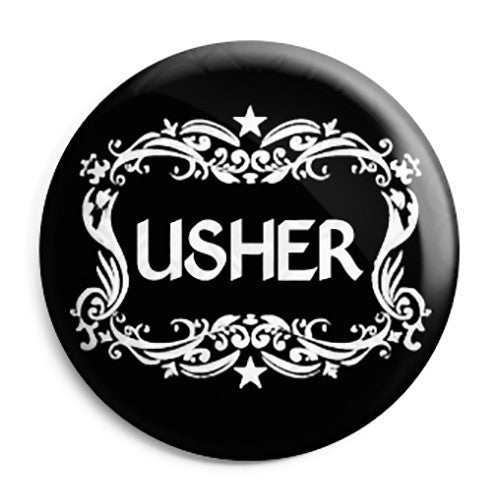 Usher - Classic Marriage Button Badge