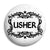 Usher - Classic Marriage Button Badge