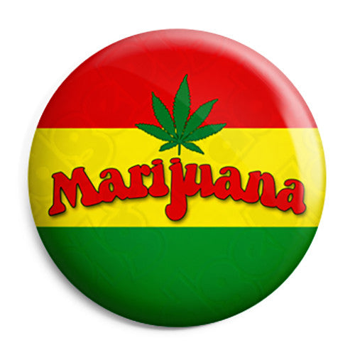 Marijuana Rasta Flag - Cannabis Button Badge